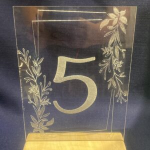 Perspex Table Number