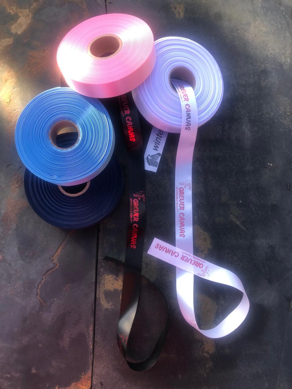 Ribbon and Sticker Printing Assorted Colours and Designs - Forever Canvas | Canvas Printing West Rand