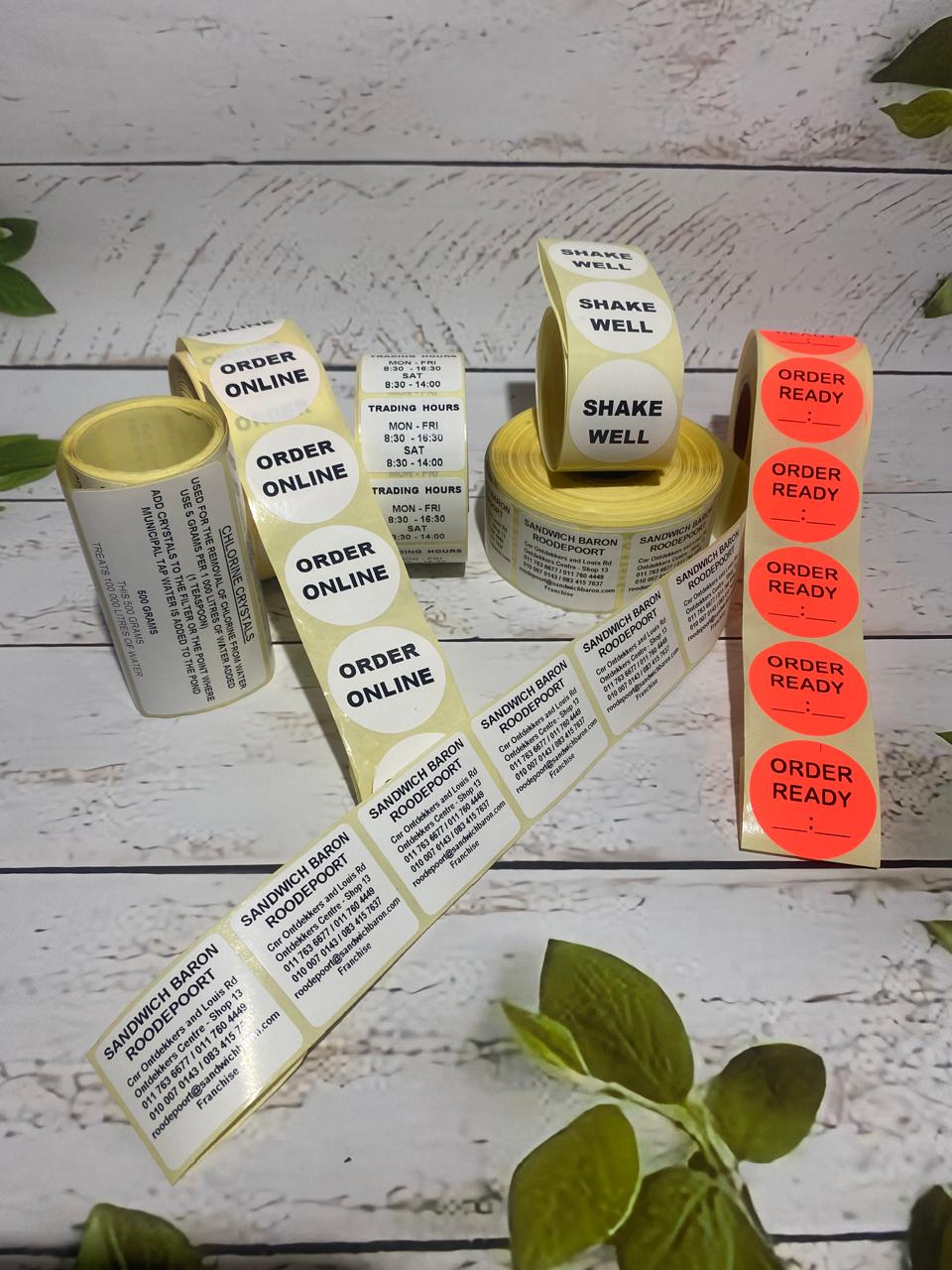 Ribbon and Sticker Printing Assorted Colours and Designs - Forever Canvas | Canvas Printing West Rand