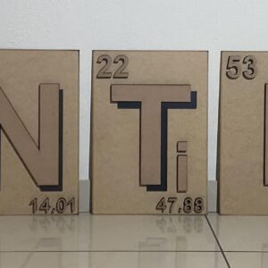 Engraved Letters and Numbers